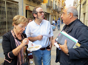 Llibreria Geli. Presentaci&oacute; de La cuina medieval i renaixentista. Moros, jueus i cristians, de Jaume F&agrave;brega, amb Joaquim Nadal i Abraham Simon