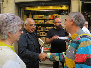 Llibreria Geli. Presentaci&oacute; de La cuina medieval i renaixentista. Moros, jueus i cristians, de Jaume F&agrave;brega, amb Joaquim Nadal i Abraham Simon