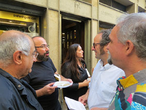 Llibreria Geli. Presentaci&oacute; de La cuina medieval i renaixentista. Moros, jueus i cristians, de Jaume F&agrave;brega, amb Joaquim Nadal i Abraham Simon