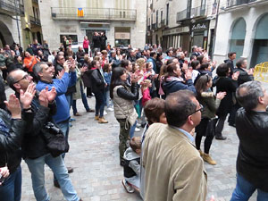 Rebuda de l'Spar Citylift Girona a la Sala de Plens de l'Ajuntament i a la pla&ccedil;a del Vi