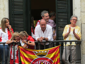 Ascens del Girona FC i el B&agrave;squet Girona. Rebuda a la pla&ccedil;a del Vi