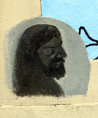 Retrat de Joan Anton Palacios 'Palau' al mural