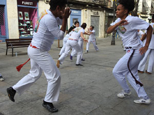 Capoeira a la Rambla de la Llibertat