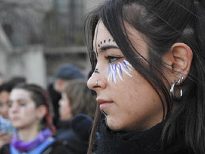 Commemoraci&oacute; del Dia de la Dona 2024 a la pla&ccedil;a de l'U d'octubre de 2017