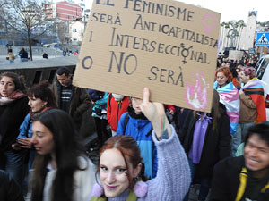 Commemoraci&oacute; del Dia de la Dona 2024 a la pla&ccedil;a de l'U d'octubre de 2017