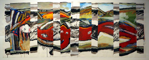 Landscape. 1984. Pintura i collage sobre paper