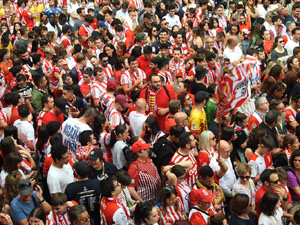 Celebraci&oacute; del Girona FC a la Champions League