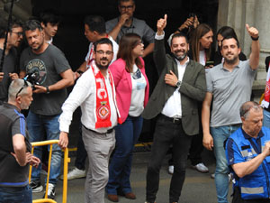 Celebraci&oacute; del Girona FC a la Champions League