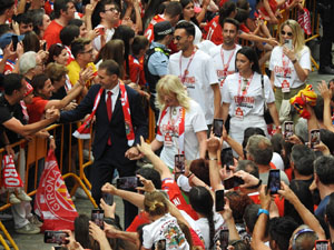 Celebraci&oacute; del Girona FC a la Champions League