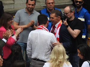 Celebraci&oacute; del Girona FC a la Champions League