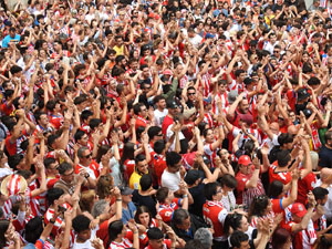Celebraci&oacute; del Girona FC a la Champions League