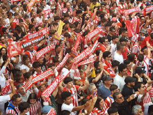 Celebraci&oacute; del Girona FC a la Champions League