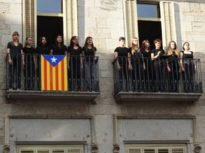 Celebraci&oacute; del Girona FC a la Champions League