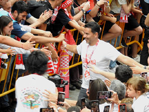 Celebraci&oacute; del Girona FC a la Champions League