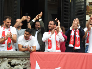 Celebraci&oacute; del Girona FC a la Champions League