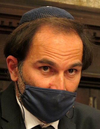 Uriel Benguigui, de la comunitat Jueva de Girona, durant l'acte