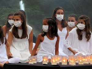 Homenatge en record de les v&iacute;ctimes de la Covid-19 al Parc de les Ribes del Ter