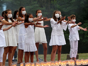 Homenatge en record de les v&iacute;ctimes de la Covid-19 al Parc de les Ribes del Ter