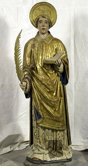 Imatge de Sant Feliu, obra del mestre Joan d'Arag&oacute; (segle XVI-XVII)