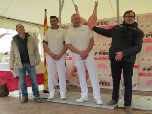 Fira del Porc FIPORC 2015. Demostraci&oacute; de l'especejament d'un porc
